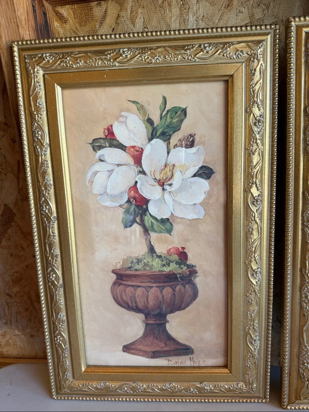 Barbara Mock Magnolia Topiary Set of 2